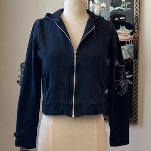 Vintage 90s Black Dragon Hoodie Sweatshirt by Tag Rag. Size M.